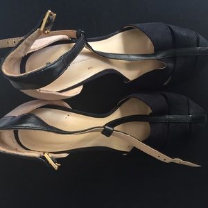 Zara Two Tone Ankle Strap Heels Size 9
